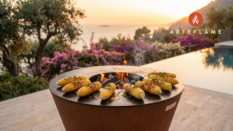 Grilled Corn & Creole Butter (Mississippi Style) cooking on an Arteflame grill