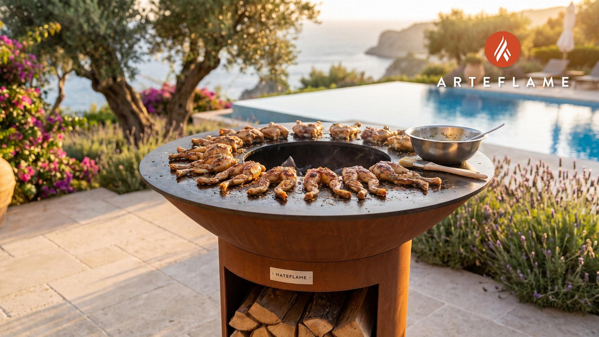 Grilled Bayou Frog Legs (Mississippi Style) cooking on an Arteflame grill