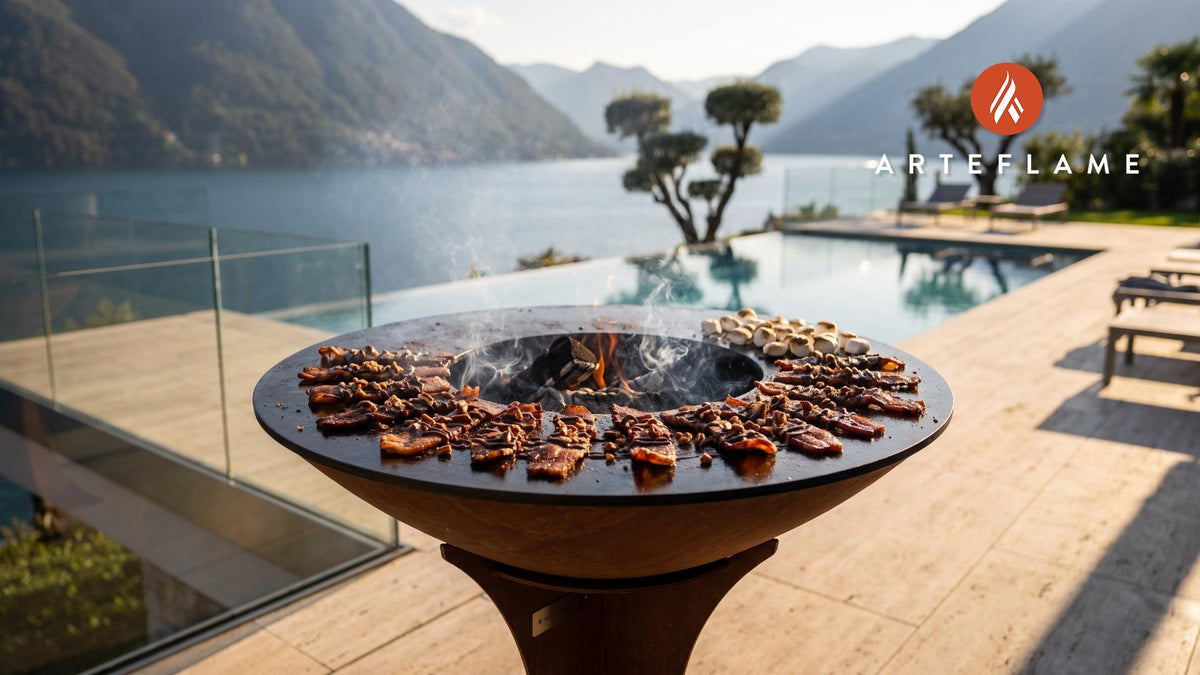 Crispy Grilled Bacon (Mississippi Mud Style) cooking on an Arteflame grill