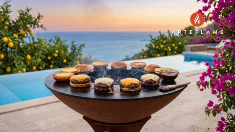 Juicy Grilled Bear Meat Burgers (Montana Style) cooking on an Arteflame grill