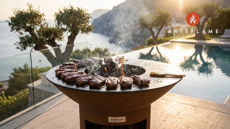 Whiskey Glazed Bison Short Ribs (Montana Style) cooking on an Arteflame grill