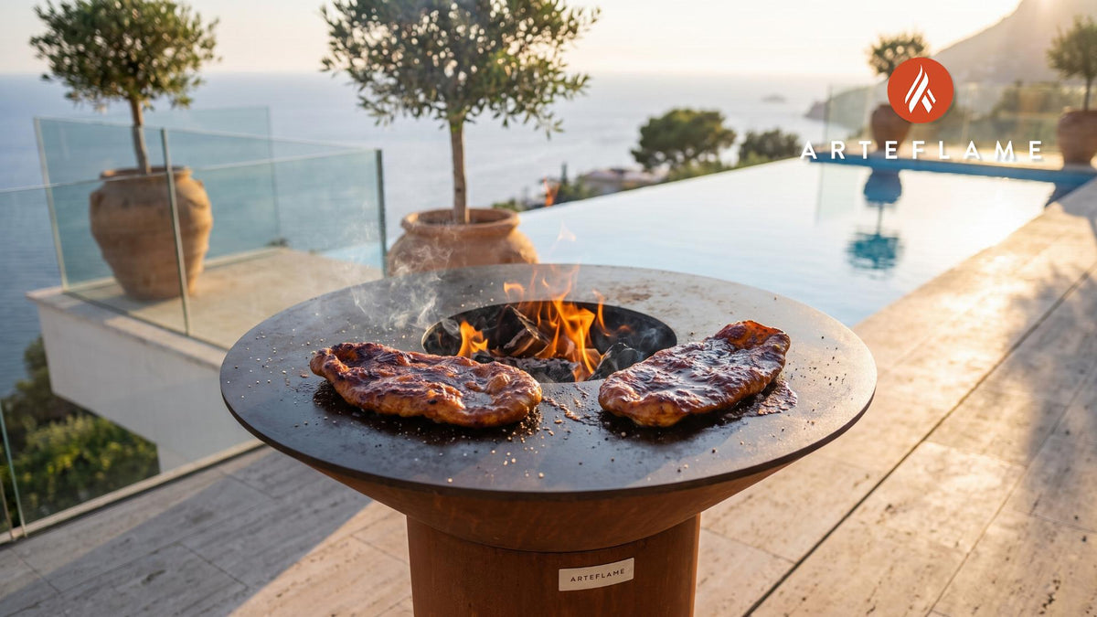 Grilled Beaver Tail cooking on an Arteflame grill