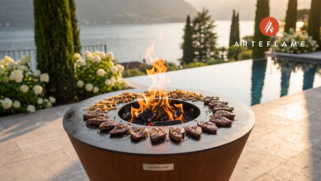 Tender Grilled Deer Heart (Montana Style) cooking on an Arteflame grill