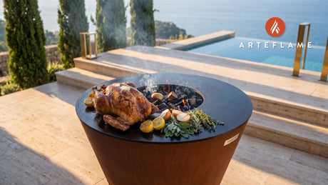 Smoked Turkey (Nebraska Style) cooking on an Arteflame grill