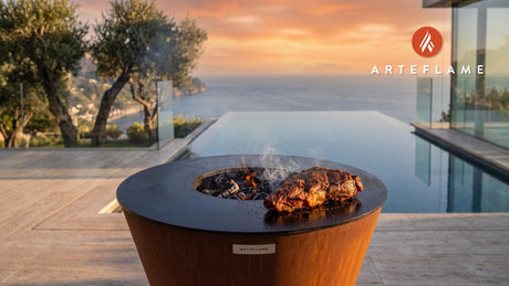 Seared Tri-Tip Steak (Nevada Silver State Style) cooking on an Arteflame grill