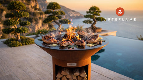 Juicy Grilled Pheasant (Nevada Sierra Style) cooking on an Arteflame grill