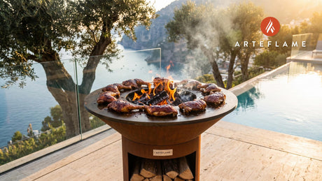 Maple Bourbon BBQ Chicken (New Hampshire Style) cooking on an Arteflame grill