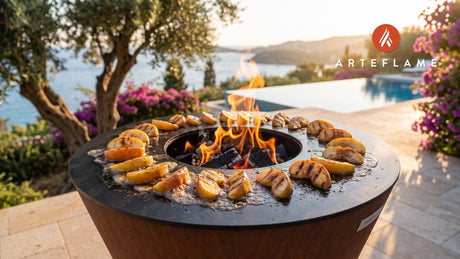 Warm Grilled Apple Slices (New Hampshire Style) cooking on an Arteflame grill