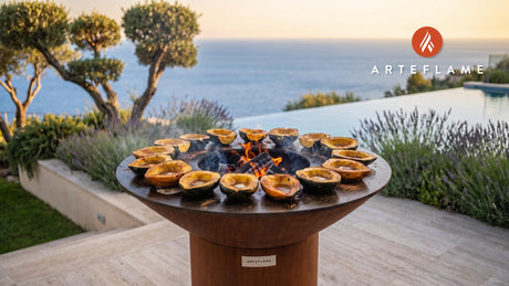 Maple Glazed Acorn Squash (New Hampshire Style) cooking on an Arteflame grill