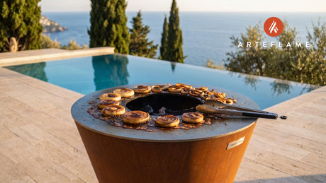 Maple Glazed Onions (New Hampshire Style) cooking on an Arteflame grill