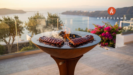 Red Chile BBQ Ribs (New Mexico Style) cooking on an Arteflame grill
