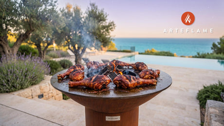 Smoked Turkey Legs cooking on an Arteflame grill