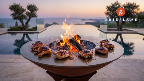 Honey Glazed Chicken cooking on an Arteflame grill
