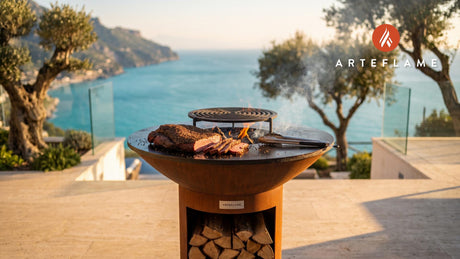Smoked Brisket Pastrami (New York Style) cooking on an Arteflame grill