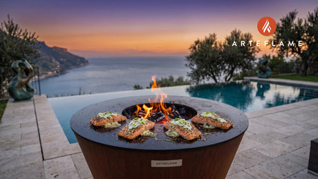 Grilled Salmon cooking on an Arteflame grill