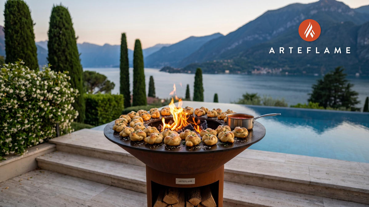 Crispy Grilled Garlic Knots (New York Style) cooking on an Arteflame grill