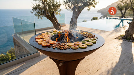 Grilled Mountain Apples (North Carolina Style) cooking on an Arteflame grill