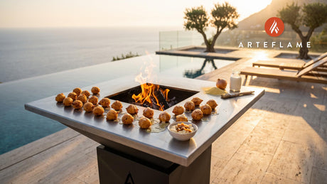 Grilled Hush Puppies & Onion Butter (North Carolina Style) cooking on an Arteflame grill