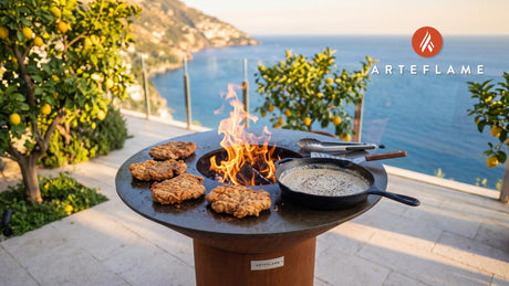 Seared Country Fried Steak (North Carolina Style) cooking on an Arteflame grill