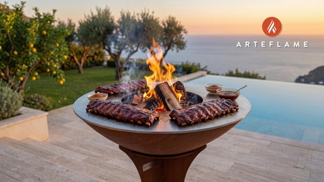 Hickory BBQ Baby Back Ribs (Ohio Style) cooking on an Arteflame grill