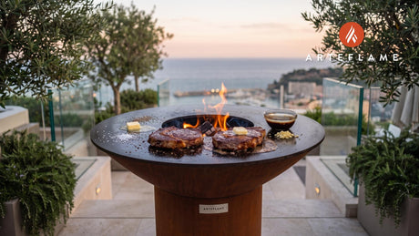 Bourbon Glazed Ribeye Steak (Ohio Style) cooking on an Arteflame grill
