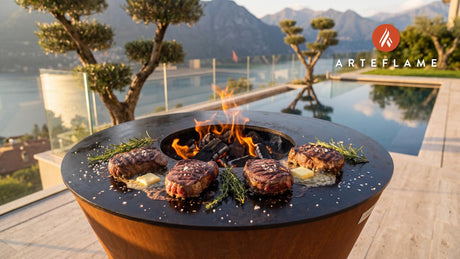 Juicy Smoked Venison Steaks (Ohio Style) cooking on an Arteflame grill