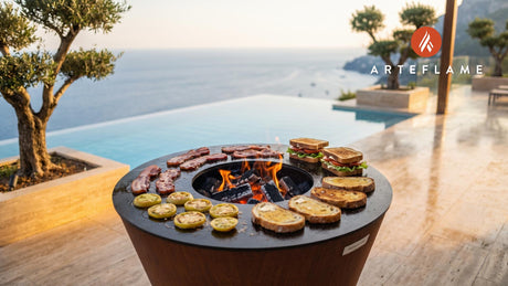 Crispy Fried Green Tomato BLT (Ohio Style) cooking on an Arteflame grill