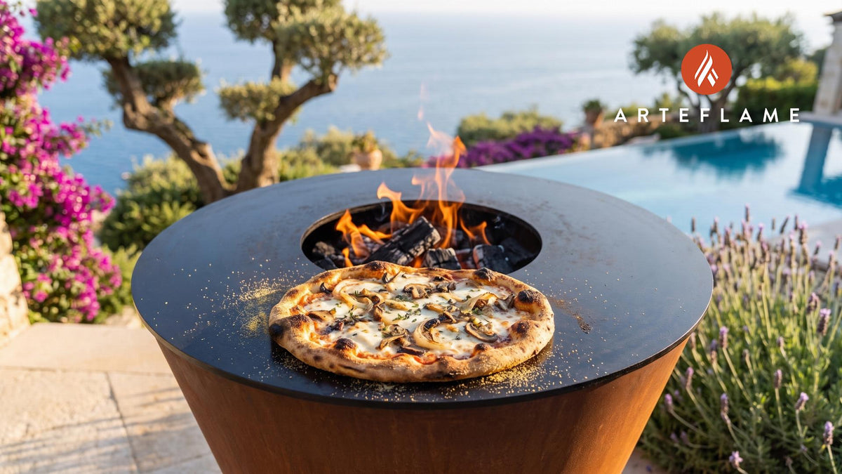 Wood-Fired Pizza cooking on an Arteflame grill