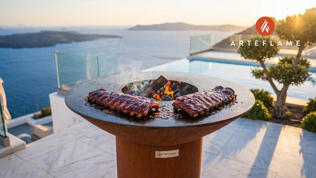 Blackberry Glazed Ribs (Oregon Style) cooking on an Arteflame grill