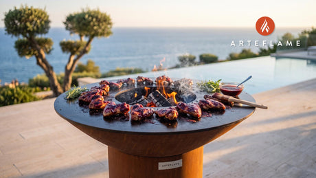 Marionberry BBQ Chicken Wings (Oregon Style) cooking on an Arteflame grill