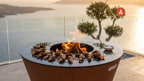 Grilled Morel Mushrooms & Thyme (Oregon Style) cooking on an Arteflame grill