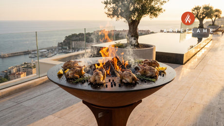 Juniper Smoked Quail (Oregon Style) cooking on an Arteflame grill