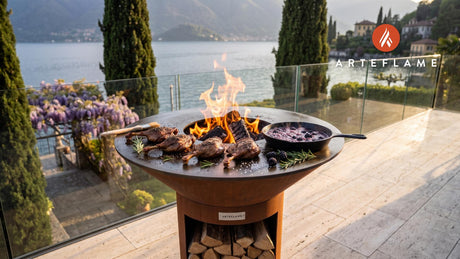 Smoky Grilled Duck Legs (Oregon Style) cooking on an Arteflame grill