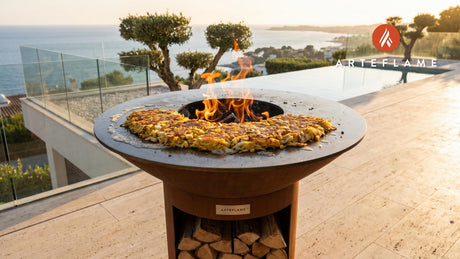 Crispy Chicken Corn Rosti (Pennsylvania Dutch Style) cooking on an Arteflame grill