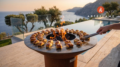 Grilled Soft Pretzel Bites (Pennsylvania Style) cooking on an Arteflame grill
