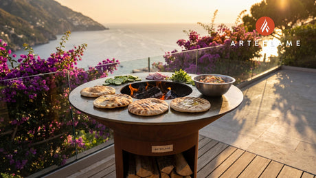 Smoked Trout Grilled Pita (Pennsylvania Style) cooking on an Arteflame grill