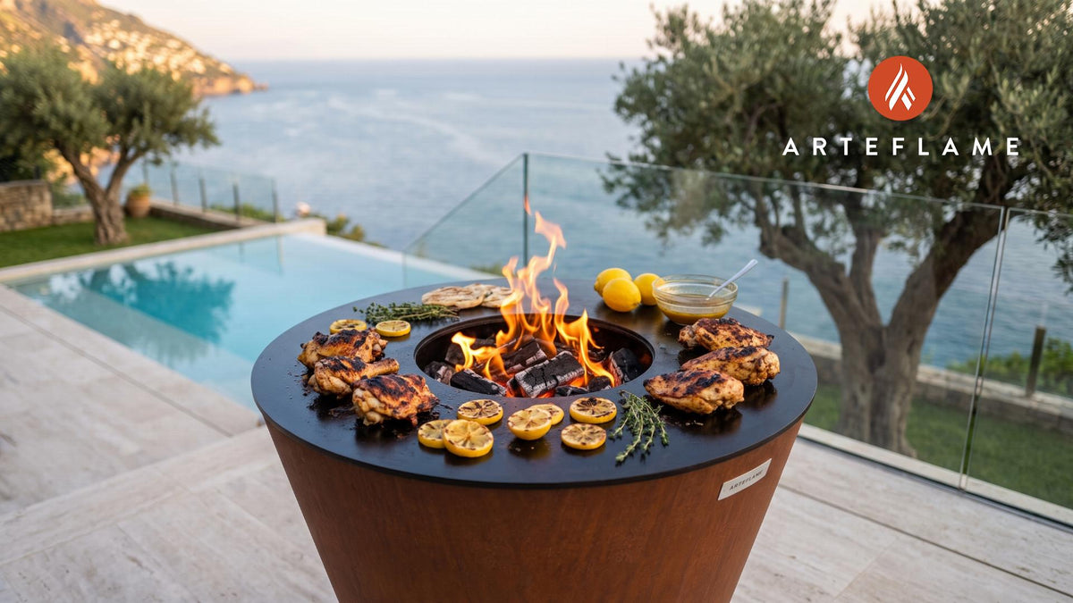 Del's Lemonade Grilled Chicken (Rhode Island Style) cooking on an Arteflame grill