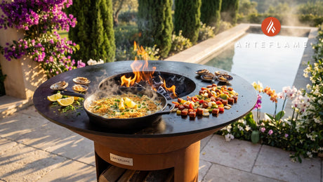 Grilled Quahog Dip (Rhode Island Style) cooking on an Arteflame grill