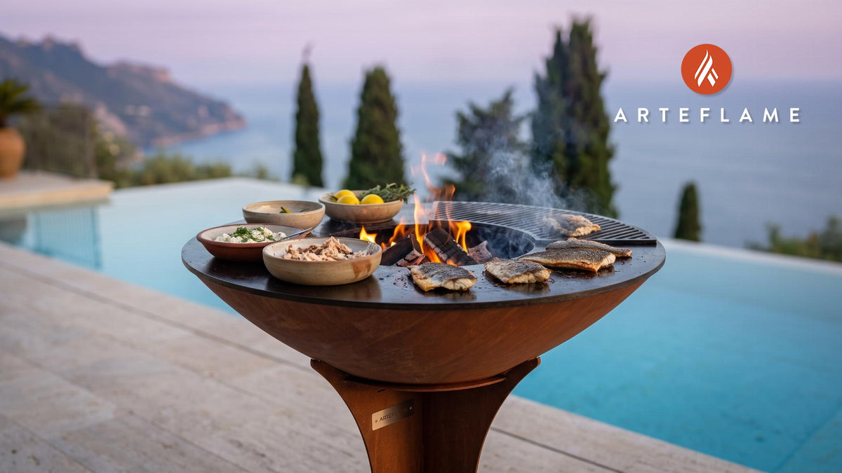 Grilled Smoked Bluefish Spread (Rhode Island Style) cooking on an Arteflame grill