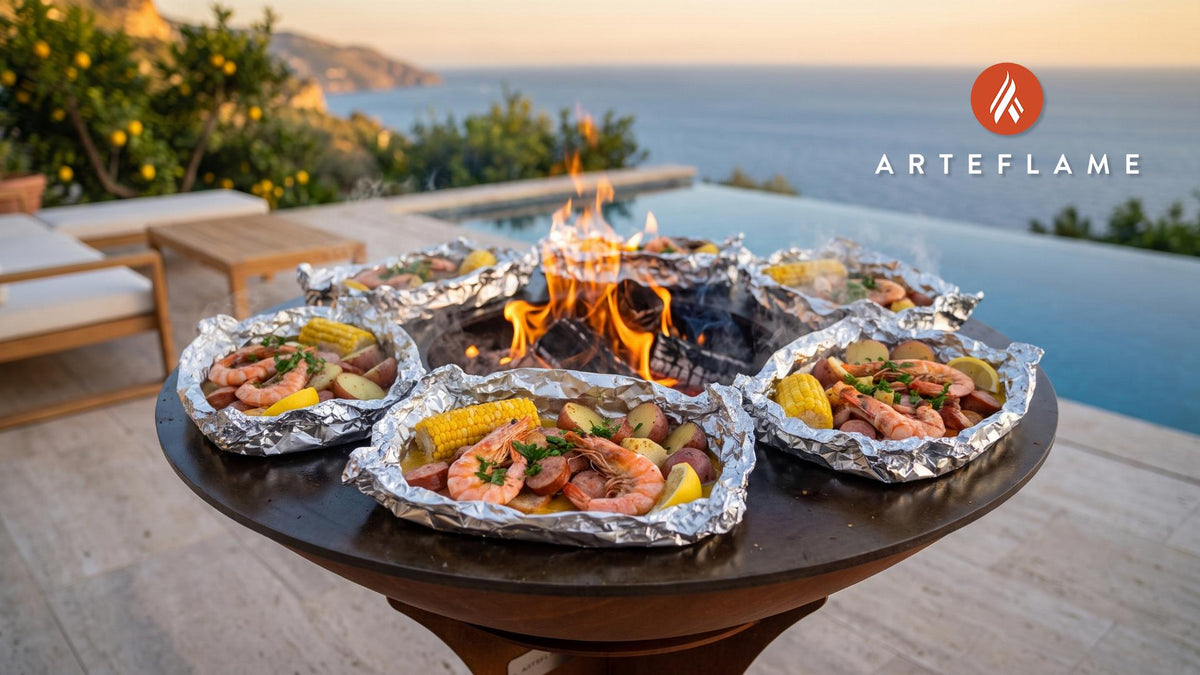 Frogmore Stew Grill Packets (South Carolina Style) cooking on an Arteflame grill