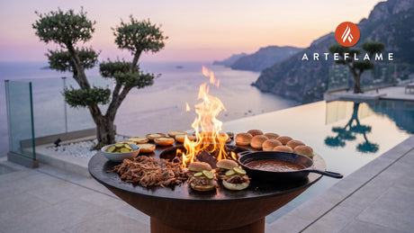 Juicy Pulled Pork Sliders (South Carolina Style) cooking on an Arteflame grill