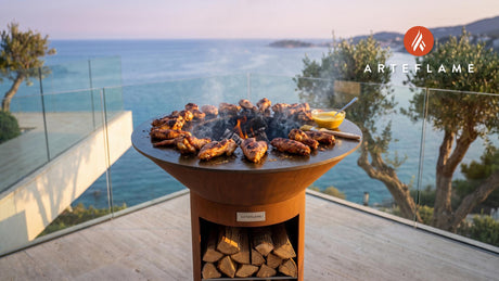 Smoked Turkey Wings (South Carolina Style) cooking on an Arteflame grill