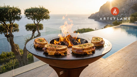 Moon Grilled Cheese (South Carolina Style) cooking on an Arteflame grill