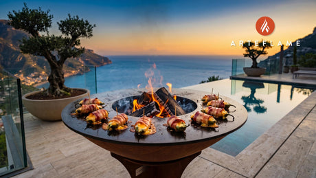 Bacon Wrapped Quail Poppers (South Carolina Style) cooking on an Arteflame grill