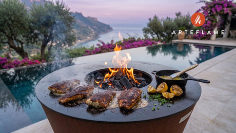 Blackened Grouper (South Carolina Style) cooking on an Arteflame grill