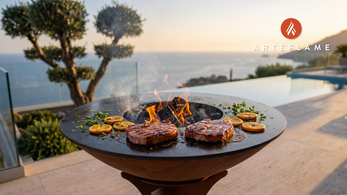 Citrus Glazed Ham Steak (South Carolina Style) cooking on an Arteflame grill