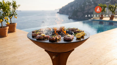 Juicy Grilled Venison cooking on an Arteflame grill
