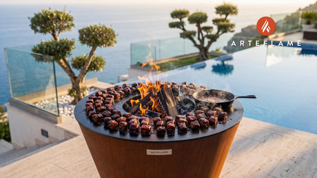 Buffalo Brisket Burnt Ends (South Dakota Style) cooking on an Arteflame grill