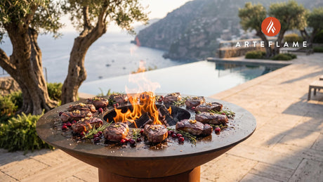 Grilled Venison cooking on an Arteflame grill