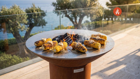 Charred Corn & Smoky Butter (Tennessee Style) cooking on an Arteflame grill